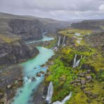 Hrauneyjafoss waterfalls in Sigöldugljúfur Canyon