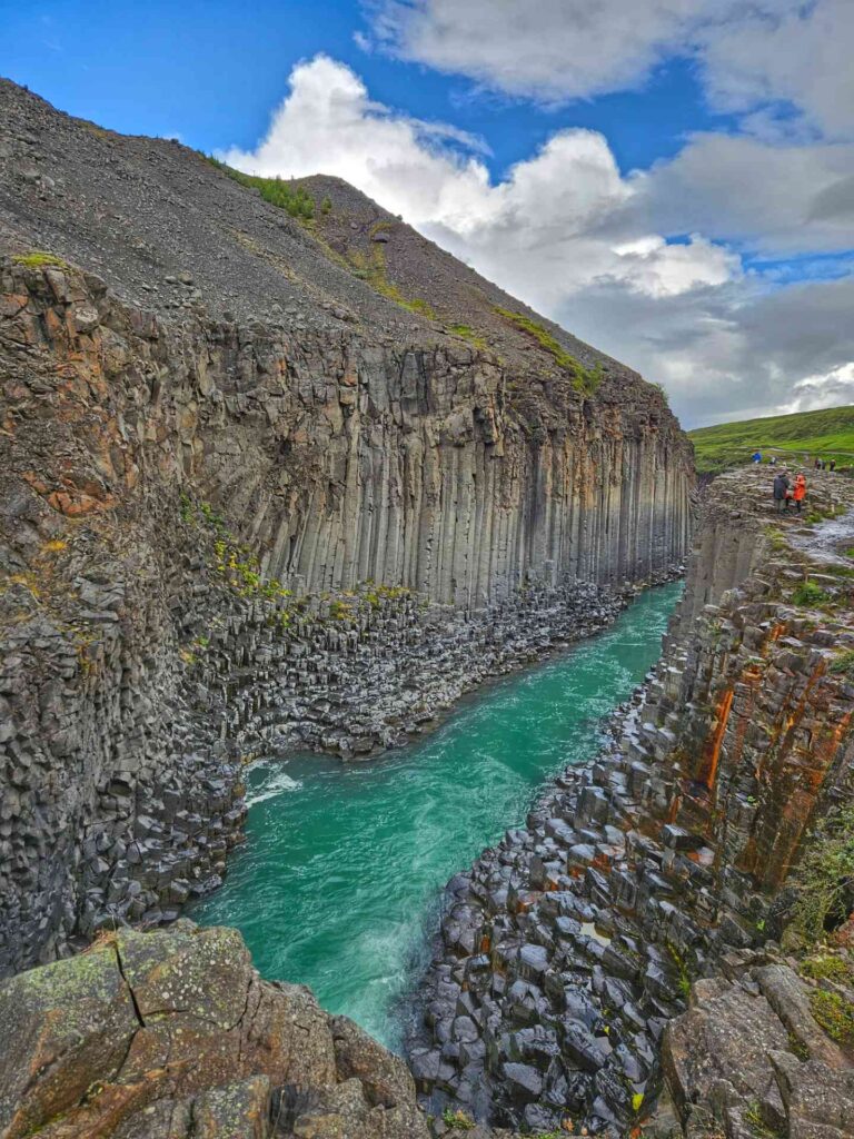 Studlagil canyon basalt columns