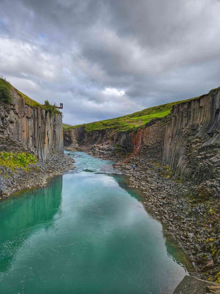 Studlagil Canyon west side viewing platform